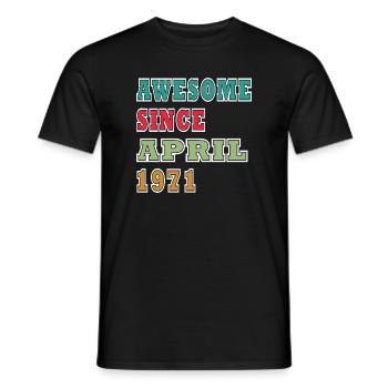 Awesome Seit April 1971 - Männer T-Shirt - Schwarz - Vorne - AI Model Male 178 light (178cm)