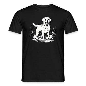 Labrador Water Splash Dog Lover Shirt - Men's T-Shirt - black - Front - AI Model Male 178 light (178cm)