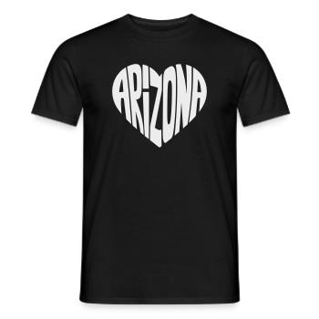 Arizona Heart Typo - Men's T-Shirt - black - Front - AI Model Male 178 light (178cm)