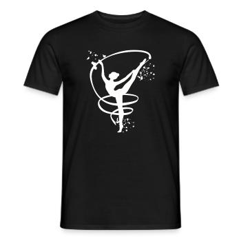 Gymnastin Mit Band Rhythmische Sportgymnastik - Männer T-Shirt - Schwarz - Vorne - AI Model Male 178 light (178cm)