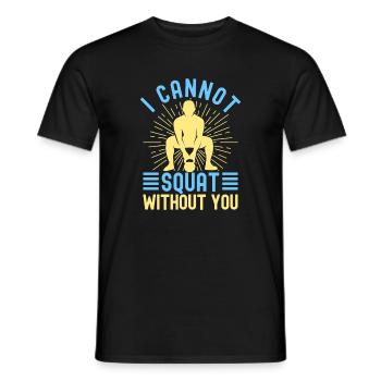 Les passionnés de fitness ne peuvent pas squattent sans toi - T-shirt homme - noir - Devant - AI Model Male 178 light (178cm)