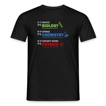 Naturwissenschaften - Männer T-Shirt - Schwarz - Vorne - AI Model Male 178 light (178cm)
