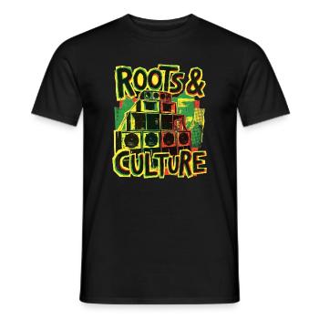 Roots Reggae Dub - Männer T-Shirt - Schwarz - Vorne - AI Model Male 178 light (178cm)
