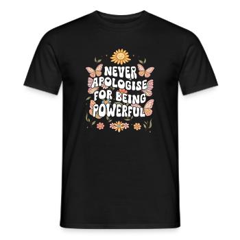 Inspiring butterfly fan graphic - Men's T-Shirt - black - Front - AI Model Male 178 light (178cm)