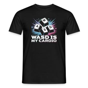 Lustiges Gaming Keyboard WASD mein Cardio Gamer - Männer T-Shirt - Schwarz - Vorne - AI Model Male 178 light (178cm)