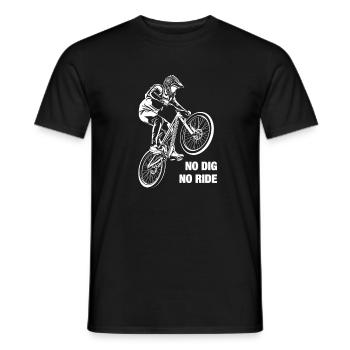BMX Dirt Jump No Dig No Ride Fahrrad Sprung - Männer T-Shirt - Schwarz - Vorne - AI Model Male 178 light (178cm)