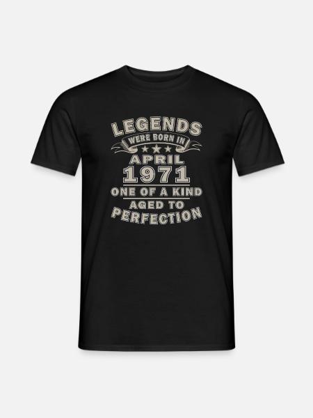 Cadeau d’anniversaire d’avril 1971 - T-shirt homme - noir