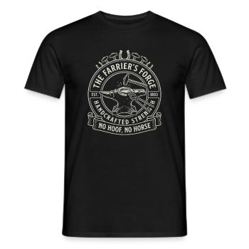 The Farrier's Forge - No Hoof No Horse Craft - Men's T-Shirt - black - Front - AI Model Male 178 light (178cm)