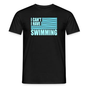 Je ne peux pas, j’ai une excuse de nageur drôle - T-shirt homme - noir - Devant - AI Model Male 178 light (178cm)