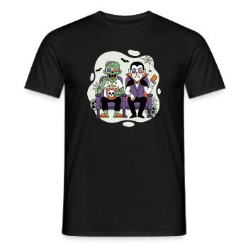Soirée Films de Vampires et Zombies - T-shirt homme - noir - Devant - AI Model Male 178 light (178cm)