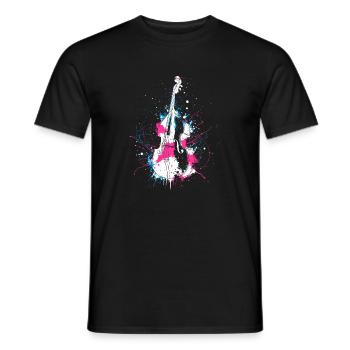 Type : Contrebasse - T-shirt homme - noir - Devant - AI Model Male 178 light (178cm)