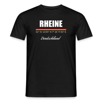 Rheine - Männer T-Shirt - Schwarz - Vorne - AI Model Male 178 light (178cm)