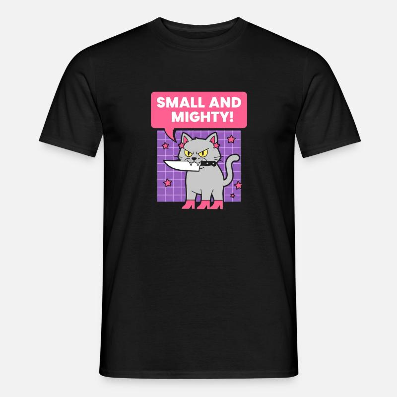 Small and powerful cat design - Men’s T-shirt - black