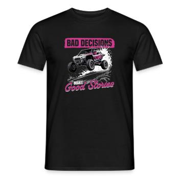 UTV Off Road Girl Woman 4 Wheeler Side by side - Men's T-Shirt - black - Front - AI Model Male 178 light (178cm)