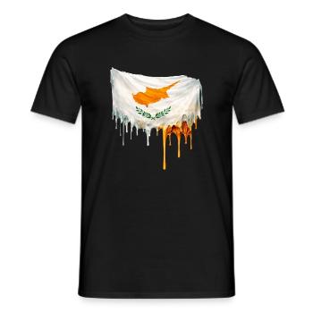 Drapeau chypriote couleur - T-shirt homme - noir - Devant - AI Model Male 178 light (178cm)