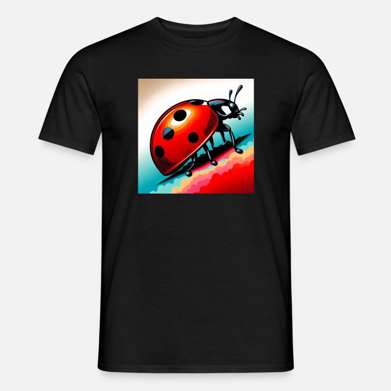 Marienkäfer - Männer T-Shirt - Schwarz