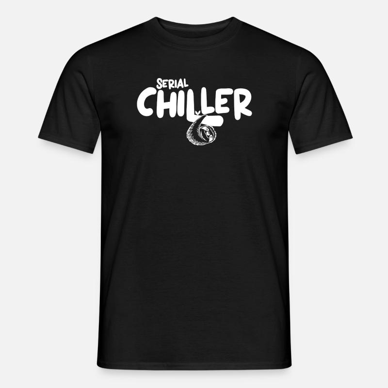 Süßes Lazy Vibes Tee – Geschenk Idee Serialchiller - Männer T-Shirt - Schwarz