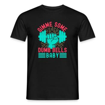 Fitness Fanatics Some Dumb Bells Baby Calisthenics - Männer T-Shirt - Schwarz - Vorne - AI Model Male 178 light (178cm)