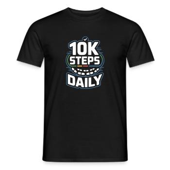 10k Steps Daily - Men's T-Shirt - black - Front - AI Model Male 178 light (178cm)