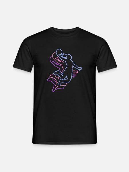 Basket-ball féminin - T-shirt homme - noir