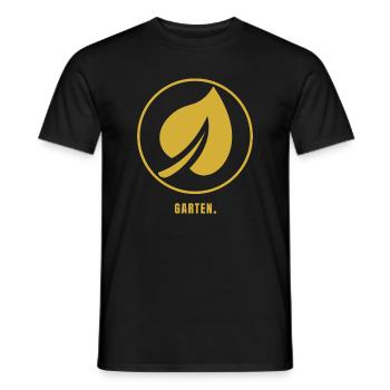 GARTEN. Success Edition – Minimalist Gold Design - Männer T-Shirt - Schwarz - Vorne - AI Model Male 178 light (178cm)