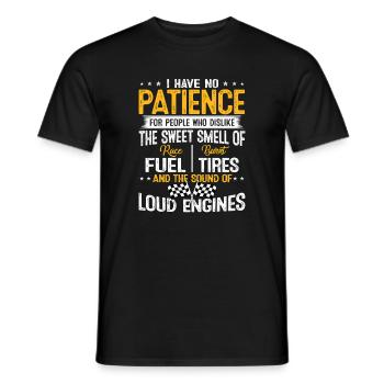 Course Moteurs bruyants Pas de patience Spruch drôle - T-shirt homme - noir - Devant - AI Model Male 178 light (178cm)