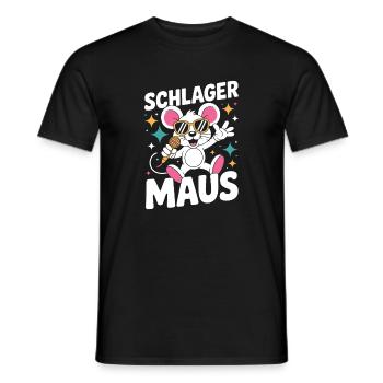 Schlager Maus Party Crew JGA Frauen Schlagermaus - Männer T-Shirt - Schwarz - Vorne - AI Model Male 178 light (178cm)