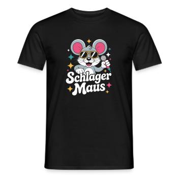 Schlager Maus Party Crew JGA Frauen Schlagermaus - Männer T-Shirt - Schwarz - Vorne - AI Model Male 178 light (178cm)