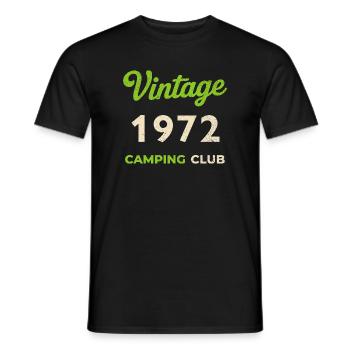 Vintage 1972 – Camping Club Retro Geburtsjahr - Männer T-Shirt - Schwarz - Vorne - AI Model Male 178 light (178cm)
