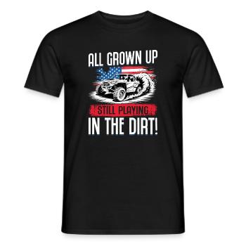 UTV Tout-Terrain Boy Men 4 Wheels Side by Side - T-shirt homme - noir - Devant - AI Model Male 178 light (178cm)
