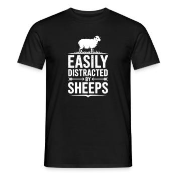 Schafe Sprüche Schafe Lustiges Schafe Geschenk - Männer T-Shirt - Schwarz - Vorne - AI Model Male 178 light (178cm)