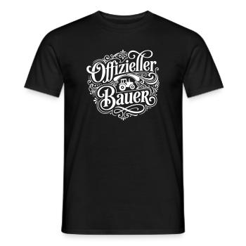 Offizieller Bauer Spruch - Männer T-Shirt - Schwarz - Vorne - AI Model Male 178 light (178cm)