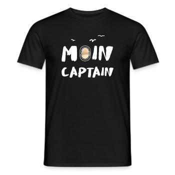 Moin Captain Porthole Sea Holiday Recreation Coast - Men's T-Shirt - black - Front - AI Model Male 178 light (178cm)