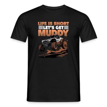 UTV Tout-Terrain Boy Men 4 Wheels Side by Side - T-shirt homme - noir - Devant - AI Model Male 178 light (178cm)