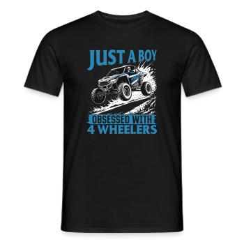 UTV Tout-Terrain Boy Men 4 Wheels Side by Side - T-shirt homme - noir - Devant - AI Model Male 178 light (178cm)