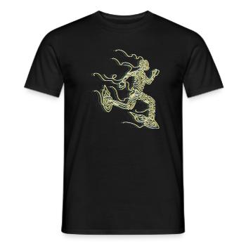 Stilisierter Rocket Runner - Männer T-Shirt - Schwarz - Vorne - AI Model Male 178 light (178cm)