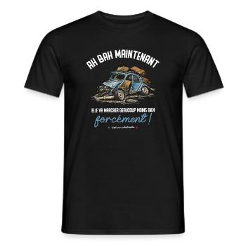 Elle va marcher beaucoup moins bien forcement... - T-shirt homme - noir - Devant - AI Model Male 178 light (178cm)
