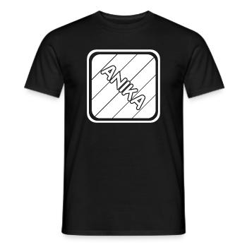 Anika as a first name - Men's T-Shirt - black - Front - AI Model Male 178 light (178cm)