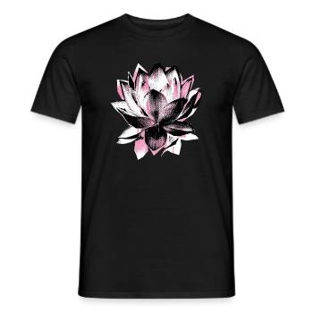 Lotusblüte Yoga - Männer T-Shirt - Schwarz - Vorne - AI Model Male 178 light (178cm)