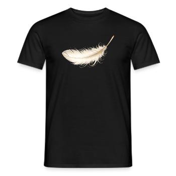 Delicate Goose Feather Elegant Vintage Design - Men's T-Shirt - black - Front - AI Model Male 178 light (178cm)