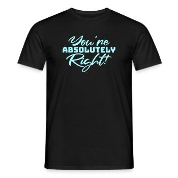 You're Absolutely Right Lustig Sarkastisch KI Logo - Männer T-Shirt - Schwarz - Vorne - AI Model Male 178 light (178cm)
