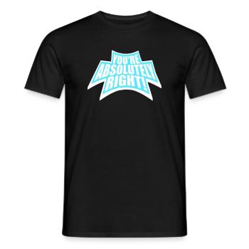 You're Absolutely Right Lustig Sarkastisch KI Logo - Männer T-Shirt - Schwarz - Vorne - AI Model Male 178 light (178cm)