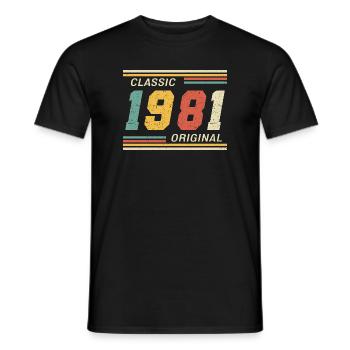 Classic 1981 original 1981 - Männer T-Shirt - Schwarz - Vorne - AI Model Male 178 light (178cm)