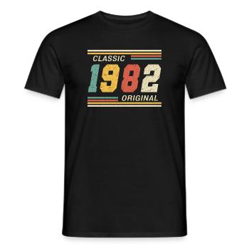 Classic 1982 original 1982 - Männer T-Shirt - Schwarz - Vorne - AI Model Male 178 light (178cm)