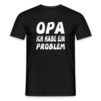 Opa - Männer T-Shirt - Schwarz - Vorne - AI Model Male 178 light (178cm)
