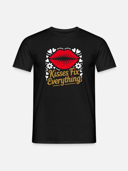 Kisses heal everything - Men's T-Shirt - black