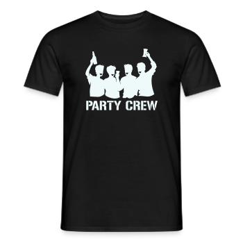 Party Crew Silhouette with Cheers - Men's T-Shirt - black - Front - AI Model Male 178 light (178cm)