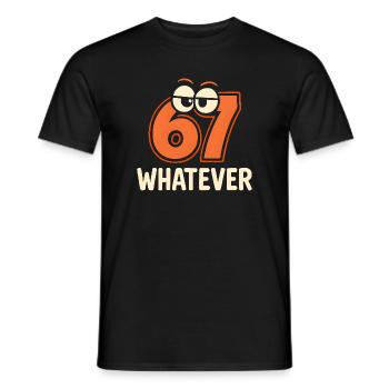 Six Seven : Whatever Italian Brainrot Humour Meme - T-shirt homme - noir - Devant - AI Model Male 178 light (178cm)