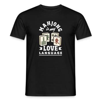 It's Mahjong Time - Men's T-Shirt - black - Front - AI Model Male 178 light (178cm)