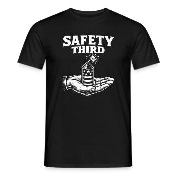 La sécurité avant tout ! Sarcastique du 4 juillet Sicherh - T-shirt homme - noir - Devant - AI Model Male 178 light (178cm)